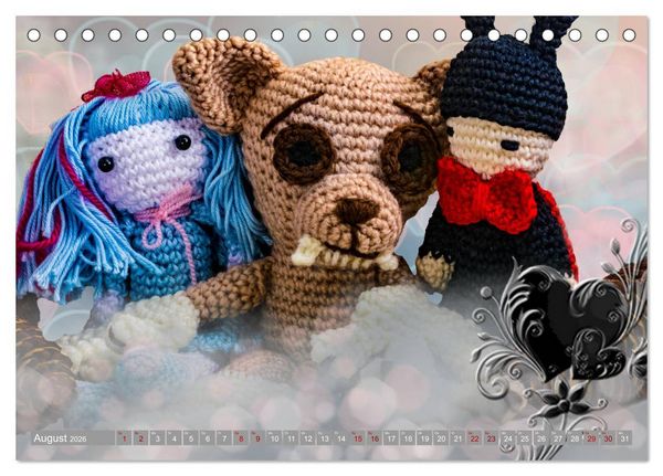 Produktbild: Amigurumi - Die geh&auml;kelte Welt (Tischkalender 2026 DIN A5 quer), CALVENDO Monatskalender