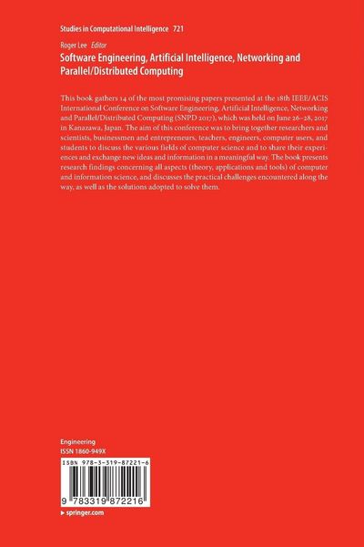 Produktbild: Software Engineering, Artificial Intelligence, Networking and Parallel/Distributed Computing