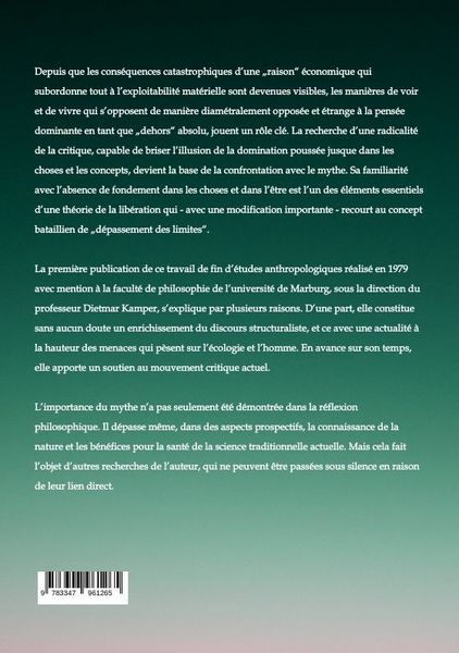 Produktbild: L'importance du mythe pour une nouvelle science de l'homme