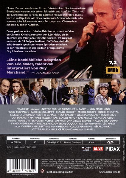 Produktbild: Nestor Burmas Abenteuer in Paris / Alle 8 deutsch synchronisierten Folgen der Krimiserie nach den Romanen von L&eacute;o Malet (Pidax Serien-Klassiker) [4 DVDs]