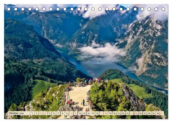 Produktbild: Deutsche Alpen, eine Reise von Lindau am Bodensee bis Berchtesgaden (Tischkalender 2026 DIN A5 quer), CALVENDO Monatskalender