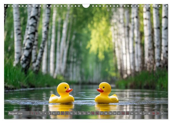 Produktbild: Gummienten auf Weltreise (Wandkalender 2026 DIN A3 quer), CALVENDO Monatskalender