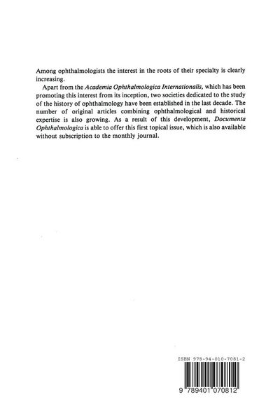 Produktbild: History of Ophthalmology 1