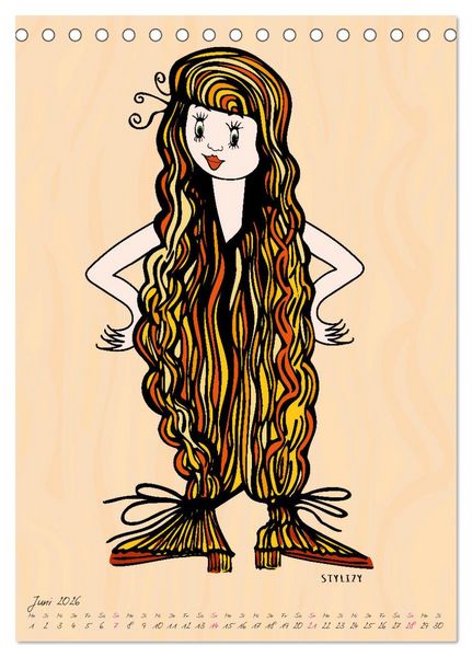 Produktbild: Die HAIRSTYLAS Trendfrisuren (Tischkalender 2026 DIN A5 hoch), CALVENDO Monatskalender