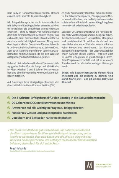 Produktbild: Babyzeichensprache leicht gemacht - Grundlagenbuch mit 99 (DGS) Geb&auml;rden, um dein Baby und Kleinkind sofort zu verstehen