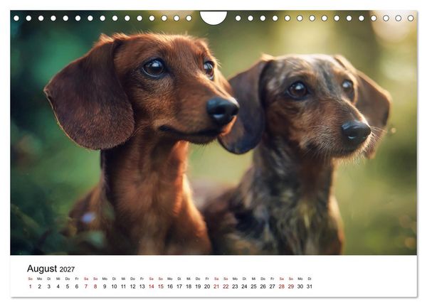 Produktbild: Herzensbrecher - Ein Jahr mit Dackeln (Wandkalender 2027 DIN A4 quer), CALVENDO Monatskalender