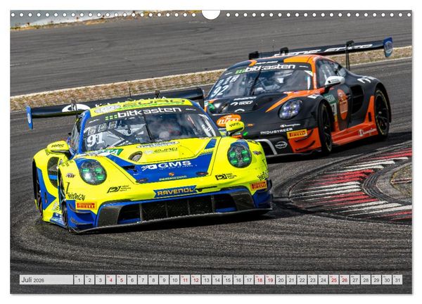 Produktbild: Super Sportwagen aus Zuffenhausen beim GT MASTERS (Wandkalender 2026 DIN A3 quer), CALVENDO Monatskalender
