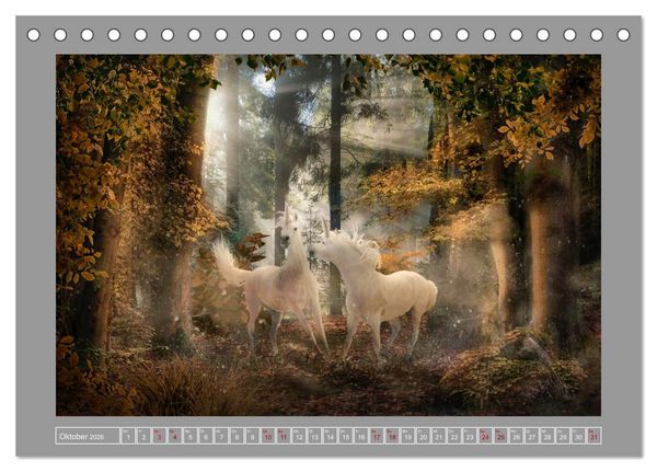 Produktbild: Zeit der Einh&ouml;rner (Tischkalender 2026 DIN A5 quer), CALVENDO Monatskalender