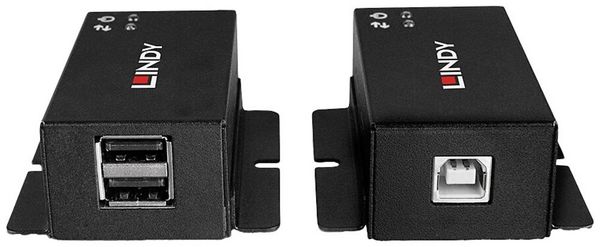 Produktbild: LINDY 2 Port USB 2.0 Cat.6 Extender USB-A (USB 2.0) USB Extender &uuml;ber Netzwerkkabel RJ45 50m