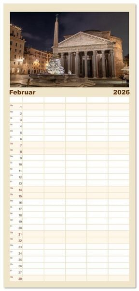 Produktbild: Familienplaner 2026 - Rom - Am Tag und in der Nacht mit 5 Spalten (Wandkalender, 21 x 45 cm) CALVENDO