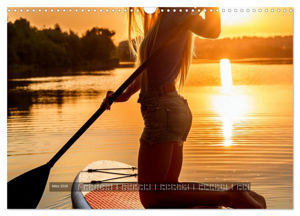 Produktbild: Im Fluss der Zeit &ndash; SUP-Momente zum Durchatmen (Wandkalender 2026 DIN A3 quer), CALVENDO Monatskalender