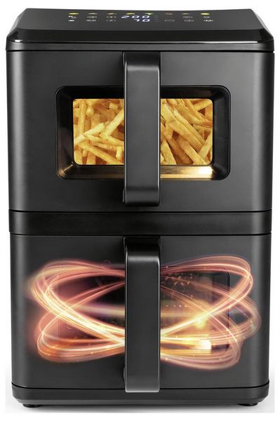 Produktbild: GourmetMaxx 19129 Hei&szlig;luft-Fritteuse 10l 2400W Antihaftbeschichtung, BPA-frei, Cool-Touch-Geh&auml;use, digitaler Timer, Grillfunktion