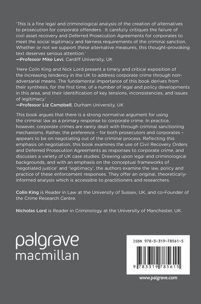 Produktbild: Negotiated Justice and Corporate Crime