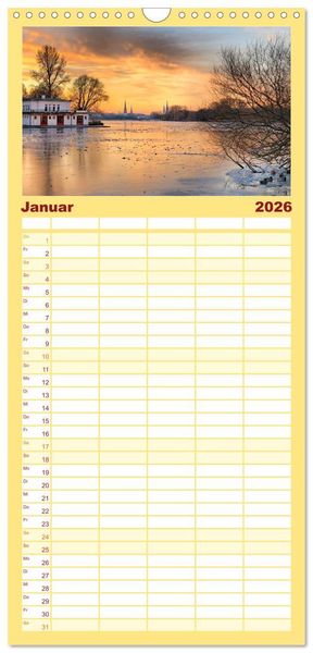 Produktbild: Familienplaner 2026 - Hamburg Stadt an der Alster und Elbe mit 5 Spalten (Wandkalender, 21 x 45 cm) CALVENDO