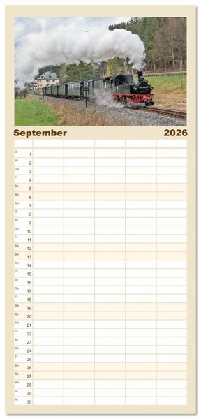 Produktbild: Familienplaner 2026 - Volldampf voraus! mit 5 Spalten (Wandkalender, 21 x 45 cm) CALVENDO
