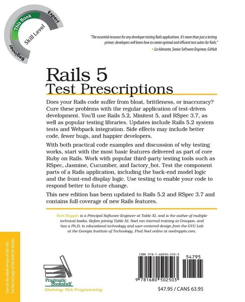 Produktbild: Rails 5 Test Prescriptions