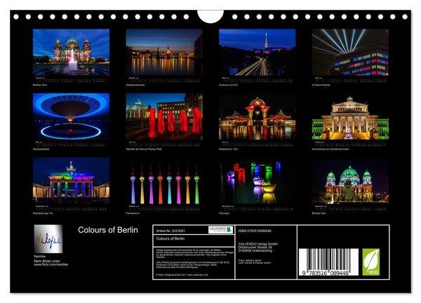 Produktbild: Colours of Berlin (Wandkalender 2026 DIN A4 quer), CALVENDO Monatskalender