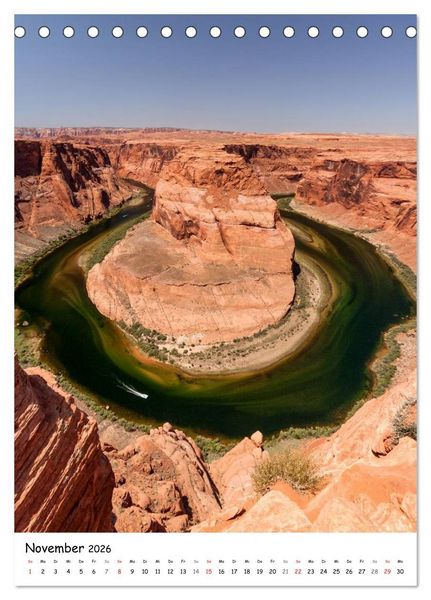 Produktbild: Eine Reise durch die Canyons der USA (Tischkalender 2026 DIN A5 hoch), CALVENDO Monatskalender