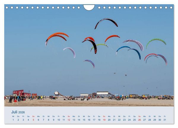 Produktbild: Nordseek&uuml;ste Am Strand von Sankt Peter-Ording (Wandkalender 2026 DIN A4 quer), CALVENDO Monatskalender