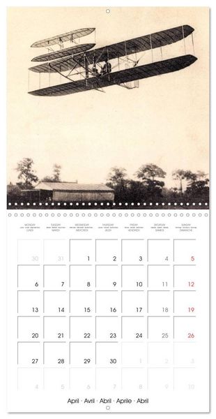 Produktbild: Biplanes on historic postcards (Wall Calendar 2026 12 &times; 12 Inch) CALVENDO 12 Month Wall Calendar