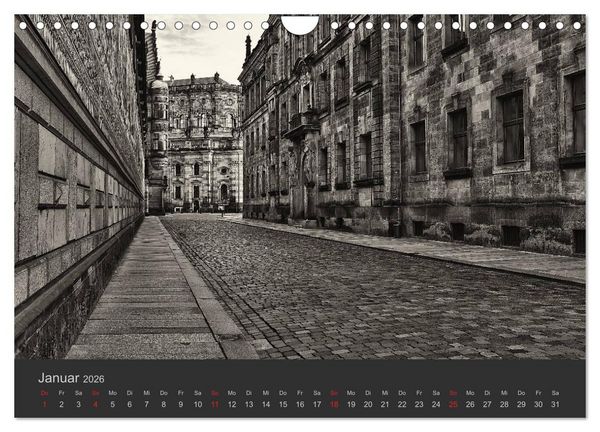 Produktbild: Dresden Schwarz Weiss 2026 (Wandkalender 2026 DIN A4 quer), CALVENDO Monatskalender