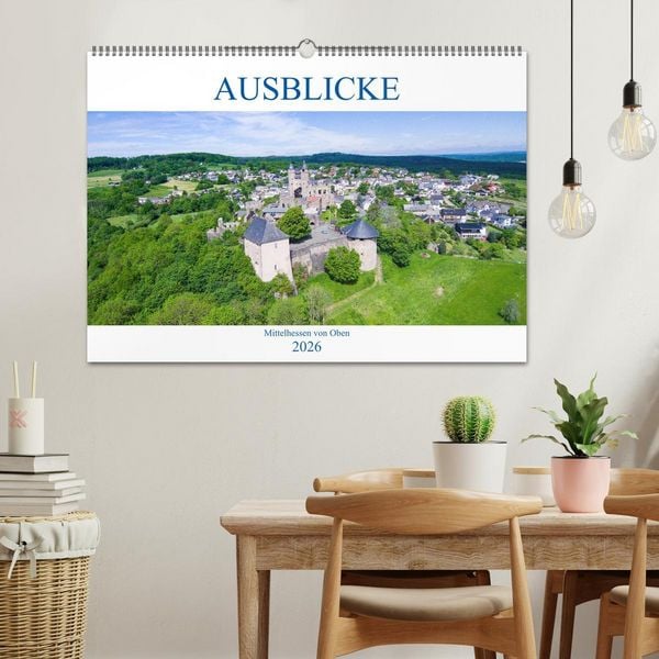 Produktbild: Ausblicke - Mittelhessen von Oben (Wandkalender 2026 DIN A2 quer), CALVENDO Monatskalender