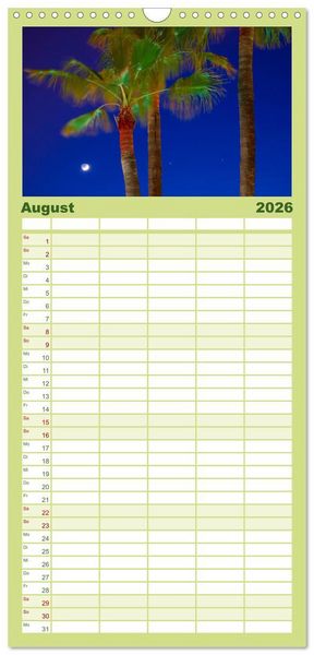 Produktbild: Familienplaner 2026 - MALLORCA zum VERLIEBEN mit 5 Spalten (Wandkalender, 21 x 45 cm) CALVENDO