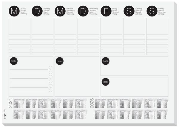 Sigel HO506 Schreibunterlage 2-Jahreskalender Schwarz, Weiß (B x H) 420mm x 297mm