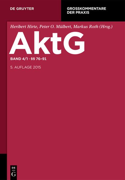Produktbild: Aktiengesetz / &sect;&sect; 76-91