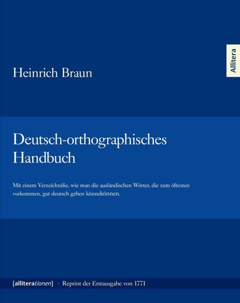 Deutsch-orthographisches Handbuch, Taschenbuch von Heinrich Braun, Buch & media, 9783869063942