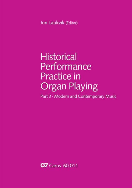 Produktbild: Historical Performance Practice in Organ Playing