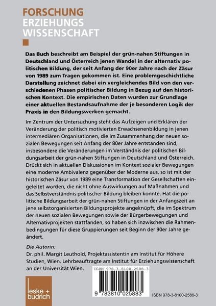 Produktbild: Gr&uuml;ne politische Bildung