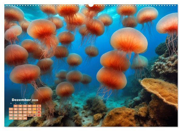Produktbild: Tief unten im Meer Unterwasser Fantasy (hochwertiger Premium Wandkalender 2026 DIN A2 quer), Kunstdruck in Hochglanz