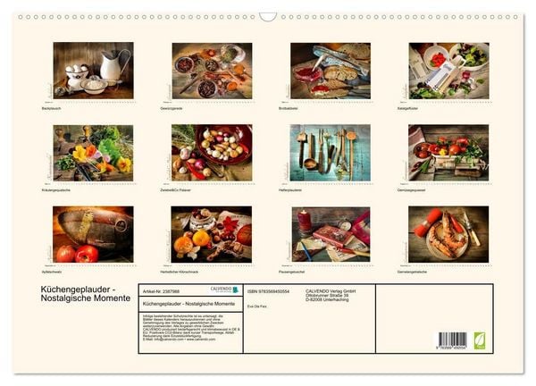 Produktbild: K&uuml;chengeplauder - Nostalgische Momente (Wandkalender 2027 DIN A2 quer), CALVENDO Monatskalender