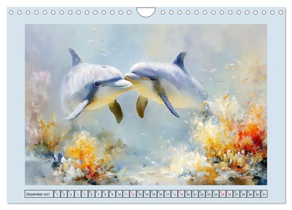 Produktbild: Delfine. Botschafter und T&auml;nzer der Meere (Wandkalender 2027 DIN A4 quer), CALVENDO Monatskalender