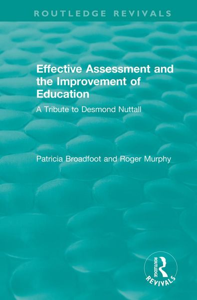 Produktbild: Effective Assessment and the Improvement of Education