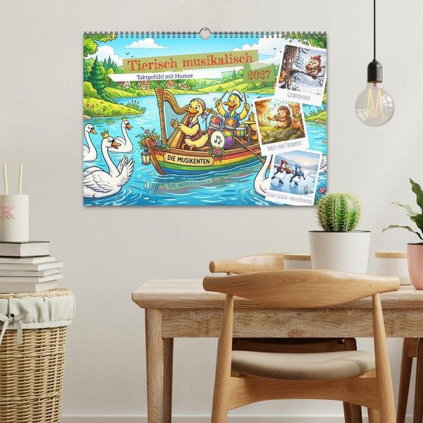 Produktbild: Tierisch musikalisch - Taktgef&uuml;hl mit Humor (Wandkalender 2027 DIN A3 quer), CALVENDO Monatskalender