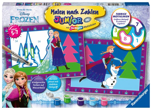 Produktbild: CreArt, Malen nach Zahlen Junior - Disney Die Eisk&ouml;nigin