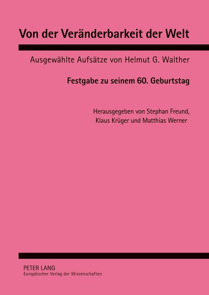 Produktbild: Von der Ver&auml;nderbarkeit der Welt