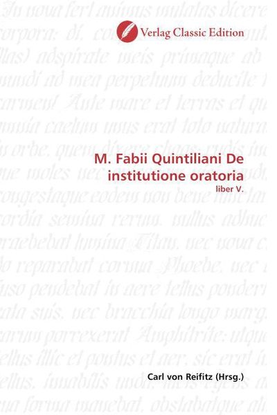 Produktbild: M. Fabii Quintiliani De institutione oratoria