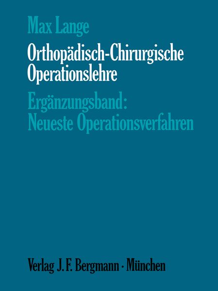 Produktbild: Orthop&auml;disch-Chirurgische Operationslehre
