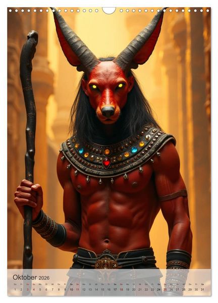 Produktbild: &Auml;gyptische Mythologie - G&ouml;tter, Helden und Monster (Wandkalender 2026 DIN A3 hoch), CALVENDO Monatskalender