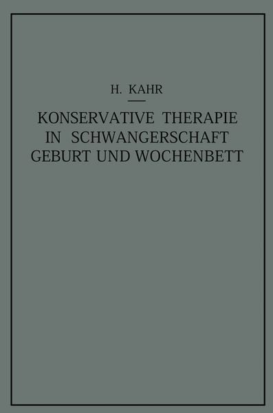Produktbild: Konservative Therapie in Schwangerschaft, Geburt und Wochenbett