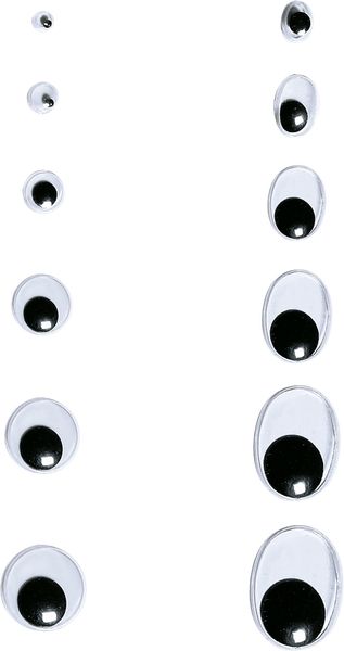 Produktbild: Folia Wackelaugen RUND, nicht selbstklebend, 10mm, 100 St&uuml;ck, wei&szlig;