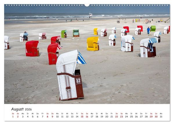 Produktbild: Nordsee, Meer, Strand und Wind (Wandkalender 2026 DIN A2 quer), CALVENDO Monatskalender
