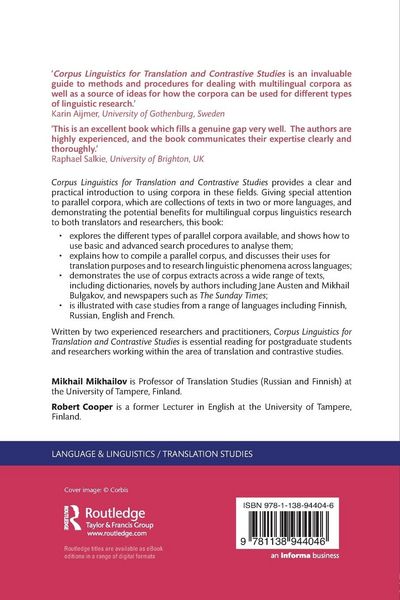 Produktbild: Corpus Linguistics for Translation and Contrastive Studies