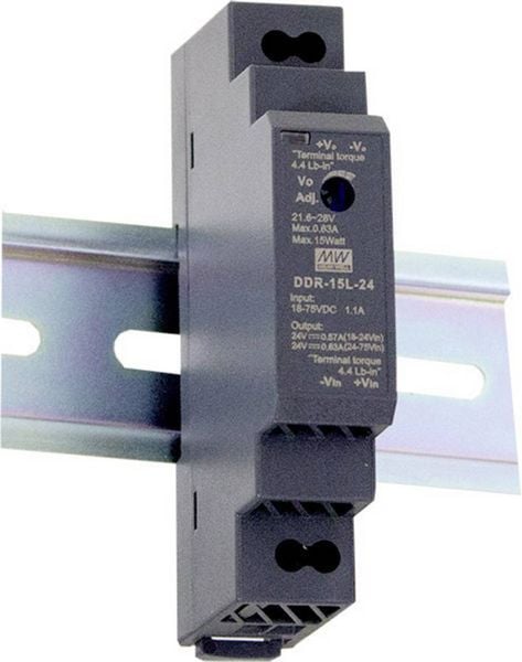 MEAN WELL DDR-15L-3.3 Hutschienen-DC/DC-Wandler (DIN-Rail) 3.3 V/DC 4.5 A 15 W Anzahl Ausgänge:1 x Inhalt 1 St.