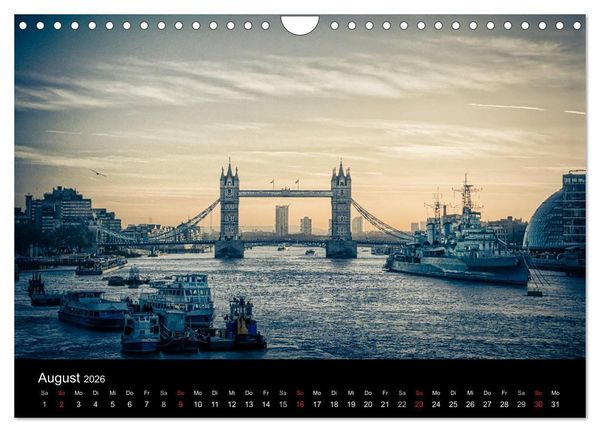 Produktbild: London an der Themse (Wandkalender 2026 DIN A4 quer), CALVENDO Monatskalender