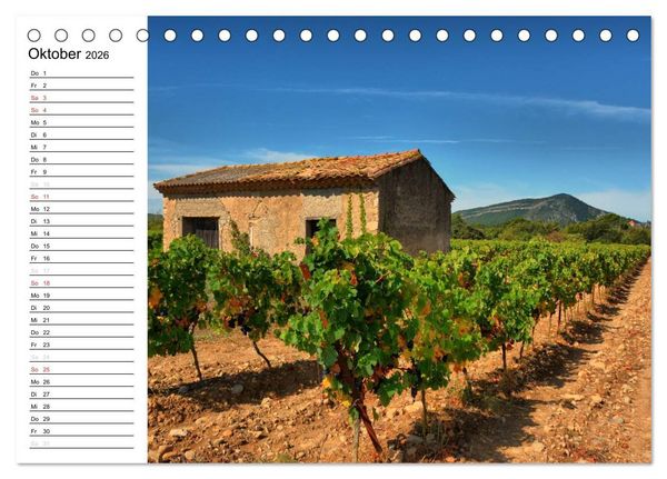 Produktbild: Languedoc-Roussillon - unter der Sonne des Midi (Tischkalender 2026 DIN A5 quer), CALVENDO Monatskalender