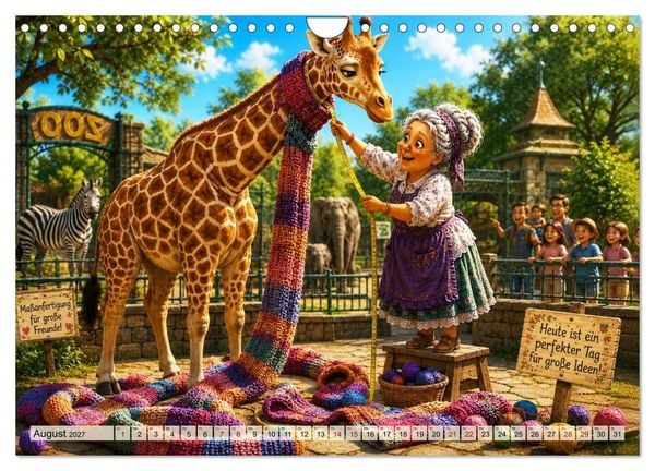 Produktbild: Die strickende Oma (Wandkalender 2027 DIN A4 quer), CALVENDO Monatskalender